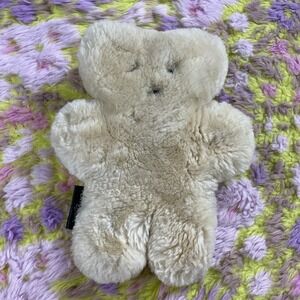 Flatout Bear Baby Australia Teddy Bear Flat Stuffed Plush Toy Sheepskin Lovey